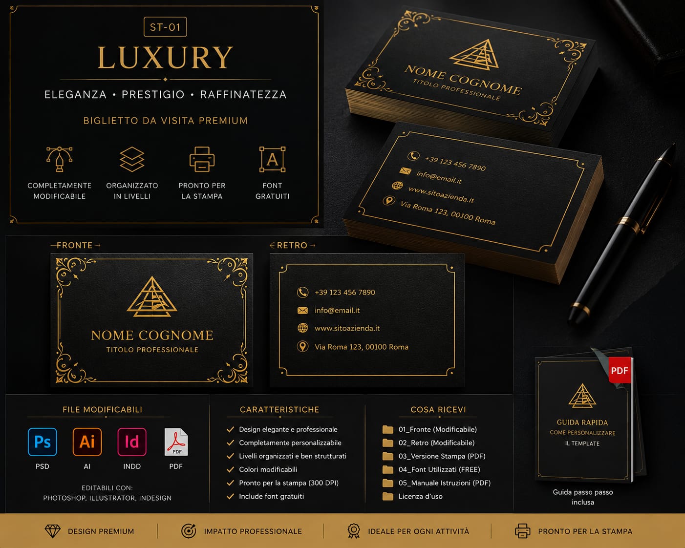 Biglietto da visita stile Luxury